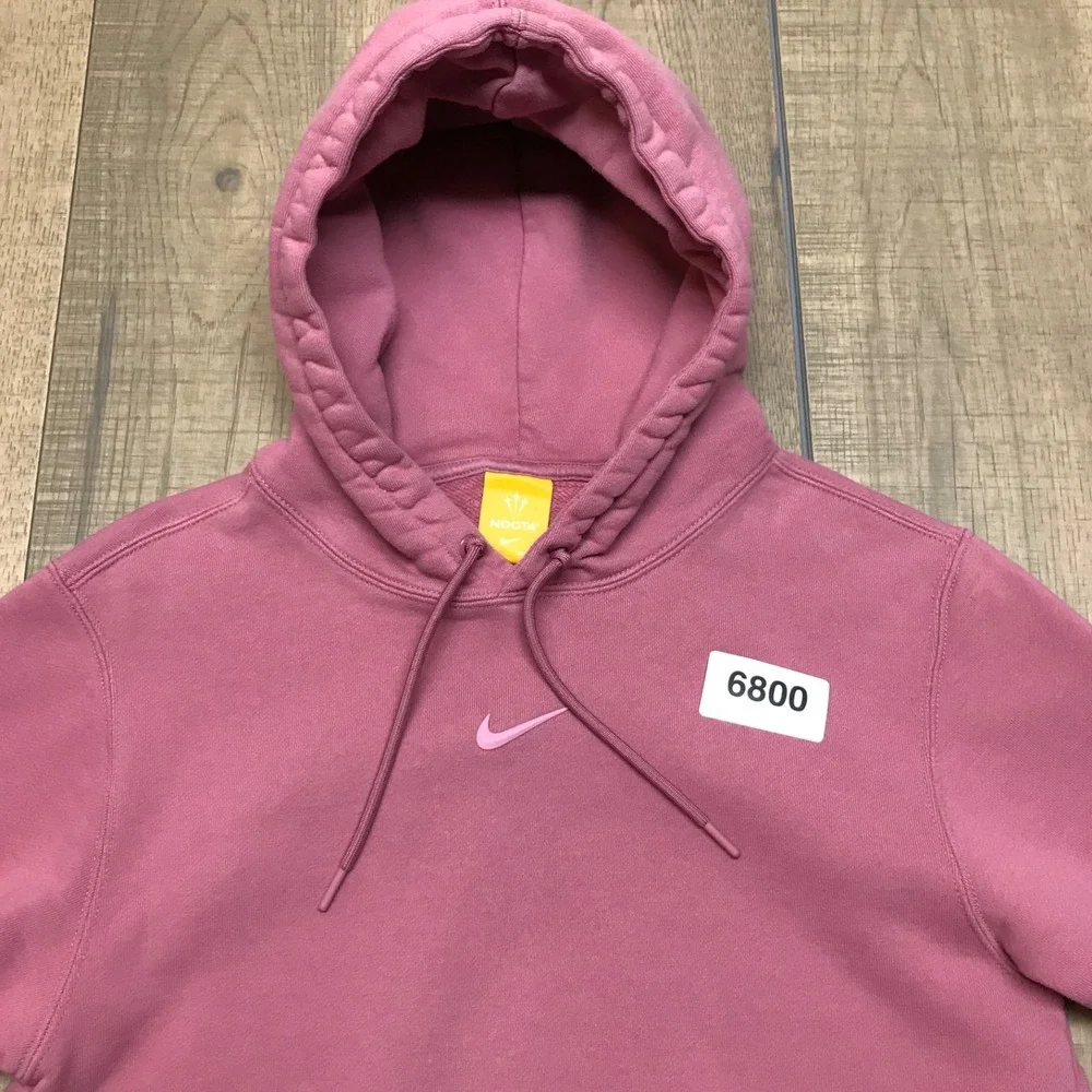 Nike X‎ Drake Nocta Hoodie Mens Size XS Berry Pink Pullover Fleece Reflective